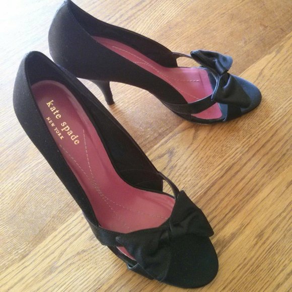 Kate Spade Satin Hera Open Toe Heels Size 8 - Picture 7 of 15